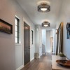 LLHZSY Matte Black Gold Modern Ceiling Light LED Semi Flush Mount Fixture with Reticulate Frame - 12 3/5" - 4 of 4