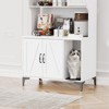 Cat Litter Box Enclosure with Shelves and Doors, Wood Sturdy Hidden Litter Box Furniture, Indoor Cat House Furniture with 4 Storage Layers - 4 of 4