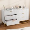 Whizmax Modern Dresser w/ Metal Legs & Wide Drawers - Large Storage Chest for Bedroom, Living Room - 2 of 4