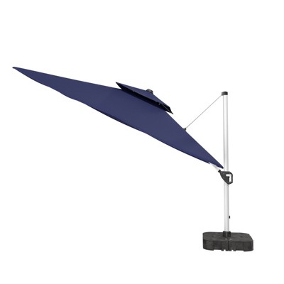 CASAINC 11 FT Square Double Top Umbrella with Base