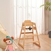 NicBex Solid Wood Baby Kids Dining Chair Booster Chair,Portable Kid Feeding Seat Chair with Safety Belt,Easy to Clean - 3 of 4