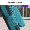 PURPLE LEAF Outdoor Lounge Chair Set Aluminum Patio Chaise Lounger with Side Table and Pillow for Outside Pool Beach Sunbathing Tanning Recliner - 3 of 4