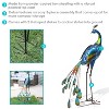 Sunnydaze Metal Peacock Outdoor Garden Yard Art Statues -  34” H Each - Set of 2 - 2 of 4