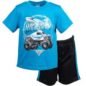 Monster Jam Graphic T-Shirt and Shorts Outfit Set Toddler - 1 of 4