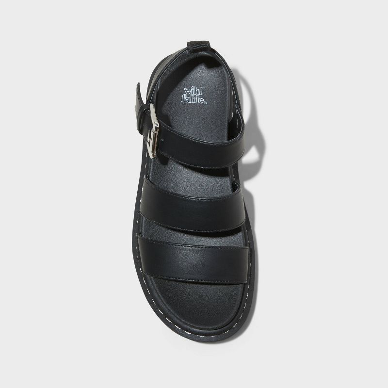Women&#39;s Thalia Lug Slide Sandals - Wild Fable&#8482; Black, 4 of 12