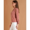 Allegra K Women's Smocked Cuffs Puff Sleeve Ruffled Neck Vintage Polka Dots Blouses - 4 of 4