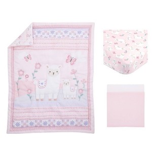 NoJo Little Love Sweet Llama and Butterflies Crib Bedding Set - 3pc - 1 of 4