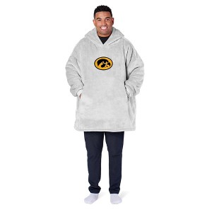 NCAA Iowa Hawkeyes Heather Gray Wearable Throw Blanket - 1 of 4