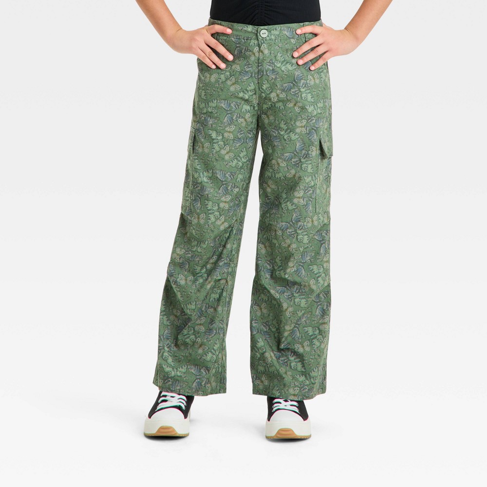 Girl Butterfly Wide Leg Cargo Pant