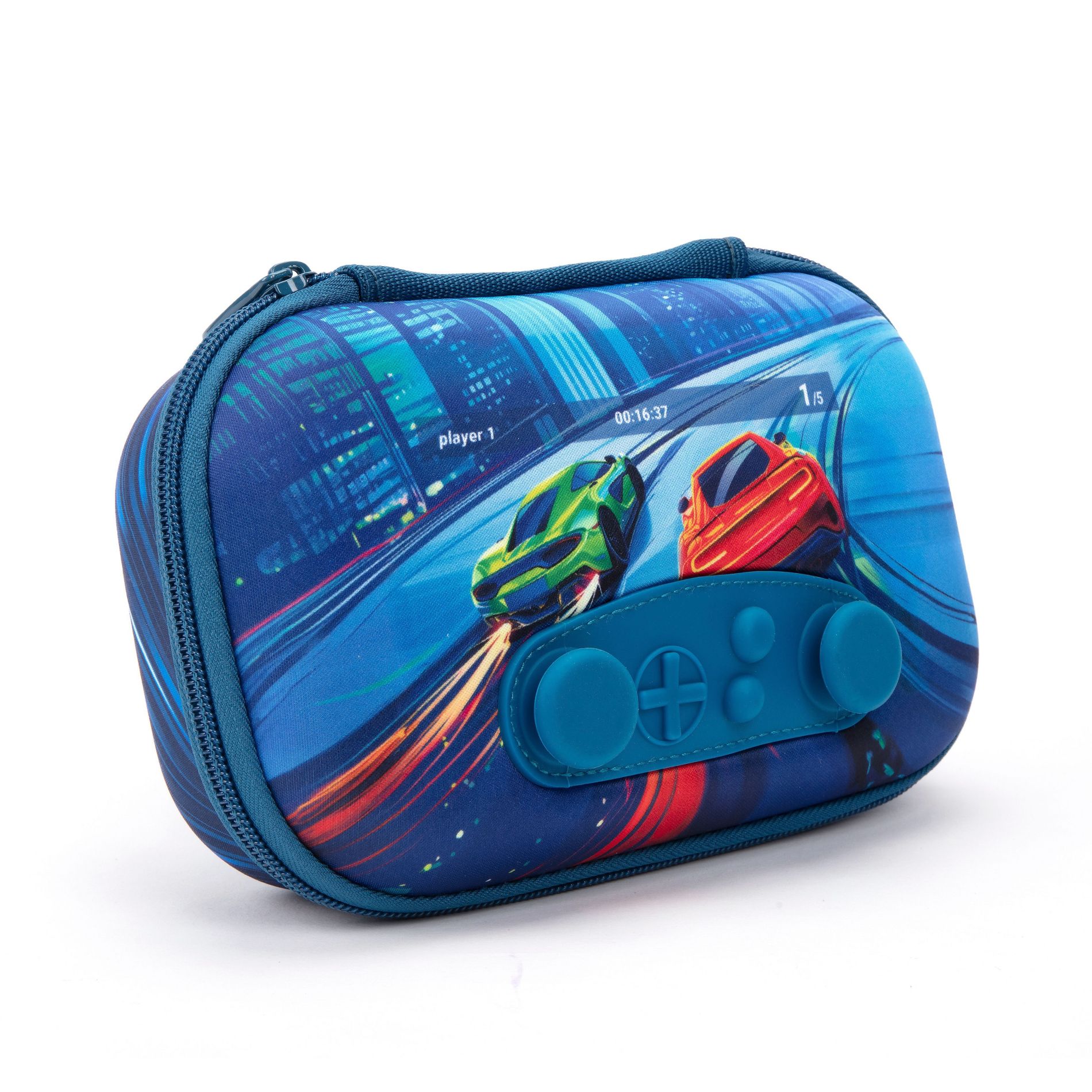 ZIPIT Gamer Pencil Case for Boys, Pencil Box with Joystick