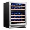 Yeego 24 Inch Wide Dual Zone 46-Bottles Built-In Wine Cooler Refrigerator - 2 of 4