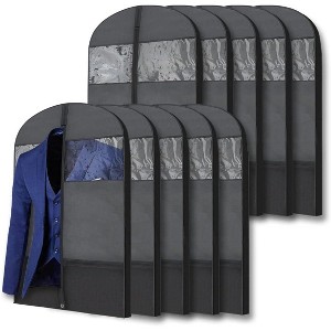 Plixio Gusseted Garment Bags Suit Bag for Travel and Clothing Storage of Dresses, Dress Shirts, Coats - (10 Pack: 43" x 24" x 3.4") - 1 of 4