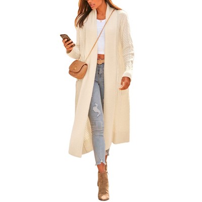 Women's Cable Knit Duster Cardigan - LASCANA