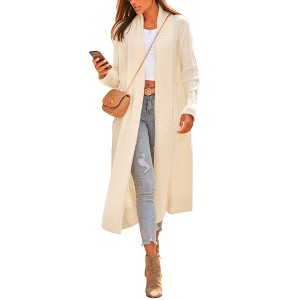 Women's Cable Knit Duster Cardigan - LASCANA - 1 of 4