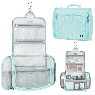 PAVILIA Large Hanging Toiletry Bag, Travel Women Men Cosmetic Organizer, Water Resistant Makeup Accessories Essentials Kit