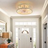 Airsurfer 16.5" Low Profile Ceiling Fan with Light & Remote, 7 ABS Blades, White & Brushed Gold Finish - 3 of 4