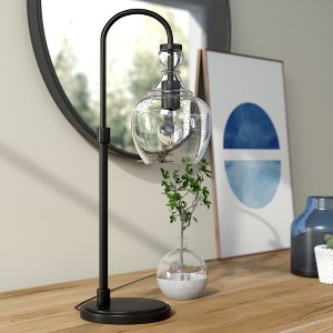Hudson and Canal 27" Tall Arc Table Lamp with Glass Shade - 1 of 4