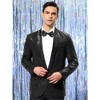 INSPIRE CHIC Men's Shawl Lapel One Button Tuxedo Wedding Shiny Sequin Blazer - image 2 of 4