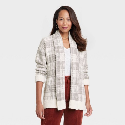 Women's Long Sleeve Cozy Cardigan - Knox Rose™ Gray L : Target