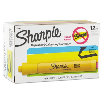 Sharpie Accent Tank Style Highlighter Chisel Tip Yellow Dozen 25005