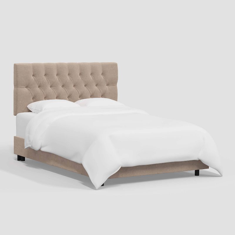 Skyline Furniture Edwardian Tufted Bed Microsuede, 1 of 5