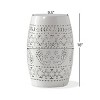 Apollos Modern Lace Cut Iron Side Table,12"Round End Table With Storage,Drum Accent Table-Cuddlewood - 4 of 4