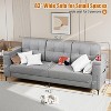 83" Modern Sofa 3 Seater, with Storage Armrests, Side Pockets, Cup Holders, Comfortable Plush Deep Cushion Sofa - 2 of 4