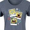 Women's SpongeBob SquarePants Christmas Photo Collage Graphic T-shirt Dress - Heather Blue - Large - 2 of 4
