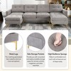 111" U-Shape Convertible Sectional Sofa Couch with Movable Ottoman-ModernLuxe - 2 of 4