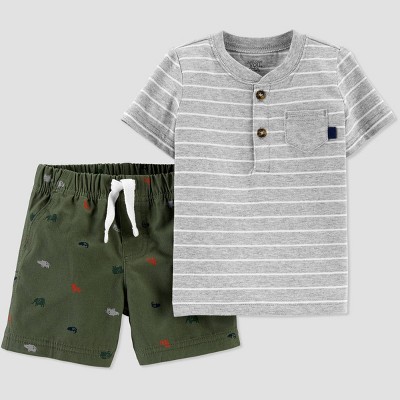 olive green baby boy outfit