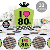 Big Dot of Happiness 80’s Retro - Totally 1980s Party Decor and Confetti - Terrific Table Centerpiece Kit - Set of 30 - 2 of 4