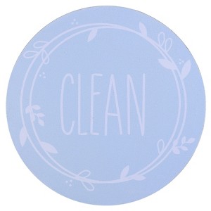 Unique Bargains Round Dirty Clean Dishwasher Refrigerator Kitchen Organization Clean Dirty Sign Magnet 3.5 inch 1 Pc - 1 of 4