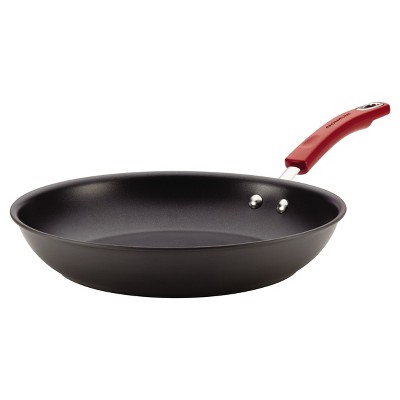 Rachael Ray 12.5" Hard-Anodized Nonstick Skillet - Red Handle
