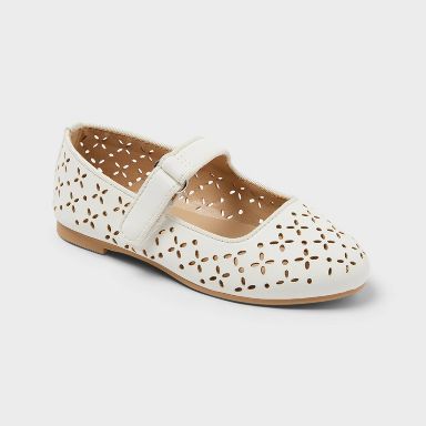 Toddler Addy Mary Jane Flats - Cat & Jack™ White 5T