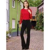 INSPIRE CHIC Women's Chiffon Semi Sheer Keyhole Neck Elegant Work Blouse - 2 of 4