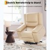 Recliner Chair with Heat and Massage, Oversized Electric Recliner for Elderly & Mobility Impaired, Adjustable PU Leather Lift Chair for Seniors - 3 of 4