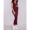 Women's Short Sleeve Henley Bodycon Maxi Dress | Motherhood Maternity - 3 of 4
