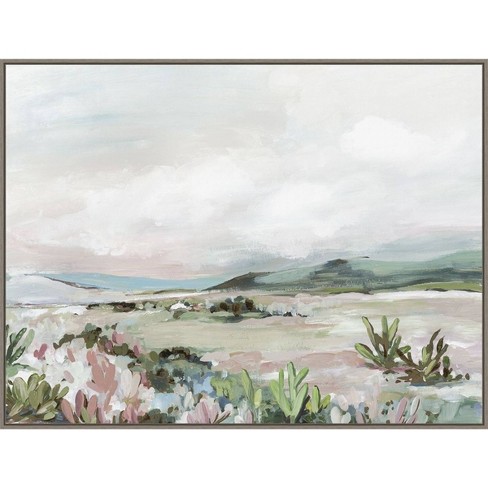 42" x 32" Wild Cactus Garden by Allison Pearce Framed Canvas Wall Art Print - Amanti Art: Modern Botanical Lithograph, Polystyrene Frame - image 1 of 4