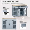Sapphtopaz Kitchen Island with Extendable Dining Table Storage Cabinet with 2 Drawers & Power Outlet Spice Rack Kitchen Table for Dining Room - 4 of 4