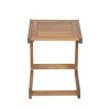 C-Shaped Accent Table, Narrow End Table for Living Room, Durable Acacia Side Table with Natural Finish-The Pop Home - 4 of 4