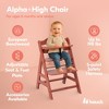 Hauck Alpha+ Grow Along Adjustable Wooden High Chair Seat w/ 5 Point Harness & Bumper Bar for Baby & Toddler Up to 198 lbs - 2 of 4