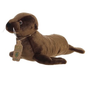 Aurora Large Eco Hugs Sea Lion Eco Nation Eco-Friendly Stuffed Animal Brown 13.5" - 1 of 4