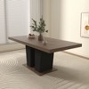 Okak 78.7IN Extendable Dining Table with Heavy Pedestal for 10 Person, Folding Table with Heavy Tabletop, Kitchen Table for Living Room - 2 of 4