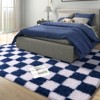 LOVEVOOK 5x7ft Checkered Area Rugs for Living Room, Bedroom, Soft Shaggy Blue and White Rugs Kids Room, Non-Slip Fuzzy Carpet Indoor - 4 of 4