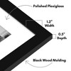 Americanflat 16x22 Picture Frame with Polished Plexiglass, Use as 12x18 Frame with Mat or 16x22 Frame Without Mat, Epic Collection, Black - 3 of 4