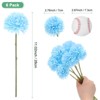 Unique Bargains Plastic Silk Durable Artificial Chrysanthemum Ball Flowers 11" - 3 of 4