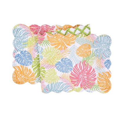 C&F Home 14" x 51" Palm Beach Cotton Quilted Reversible Table Runner 14x51