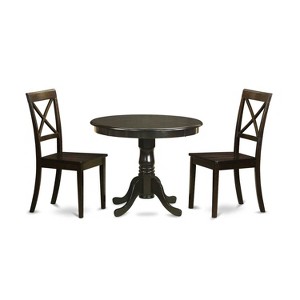 Round Dining Table Set with Chairs - 36 Inch Kitchen Table & 2 Dining Chairs - 1 of 4