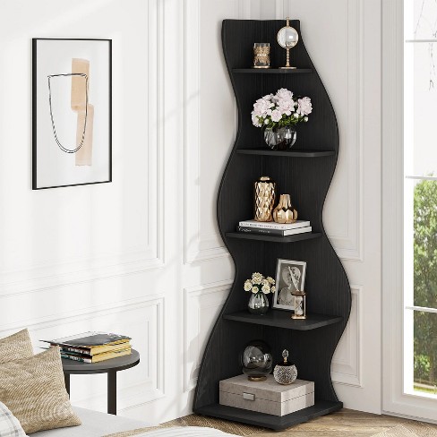 Hommoo 5 tier Corner Shelf Modern Wall Corner Bookshelf Bookcase Target