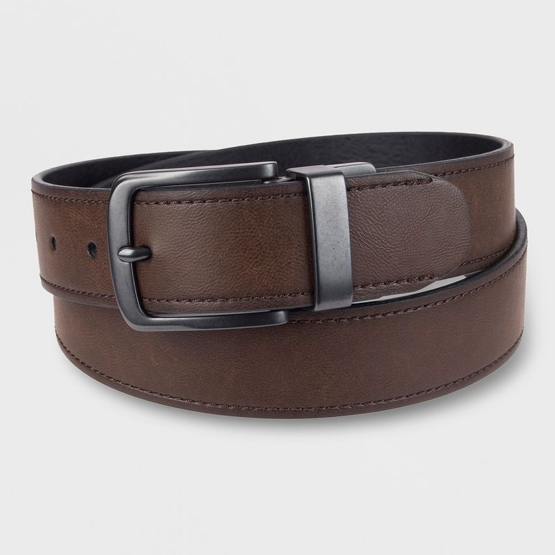 DENIZEN® from Levi's® Men's Reversible Edge with Stitch Belt - Brown, 1 of 2